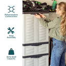 Sunnydaze Plastic Garage Storage Cabinet with 2 Adjustable Shelves