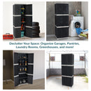 Sunnydaze 4-Shelf Plastic Lockable Storage Cabinet - 72"
