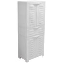 Sunnydaze Plastic Garage Storage Cabinet with 2 Adjustable Shelves