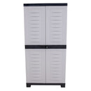 Sunnydaze Plastic Lockable Storage Cabinet with 3 Adjustable Shelves