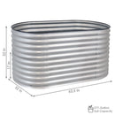 Sunnydaze Stackable Galvalume Steel Raised Garden Bed - Oval