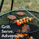 Sunnydaze Tripod Grilling Set with Cooking Grate - 22" Diameter