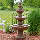 Sunnydaze 4-Tier Pineapple Outdoor Water Fountain - 52" H