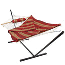 Sunnydaze Rope Hammock with 12' Steel Stand, Pad, and Pillow