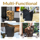 Sunnydaze Heavy-Duty Firewood Log Cart with Wheels