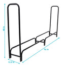 Sunnydaze Outdoor Steel Firewood Log Rack - 8'