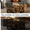Sunnydaze 2' Indoor/Outdoor Decorative Fireplace Log Holder