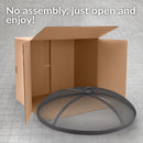 Sunnydaze Outdoor Heavy-Duty Steel Round Fire Pit Spark Screen