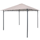 Sunnydaze 10 x 10 Foot Steel Gazebo with Weather-Resistant Fabric Top - Gray