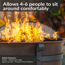 Sunnydaze 29" Cauldron Outdoor Wood-Burning Fire Pit with Spark Screen