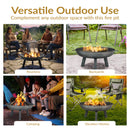 Sunnydaze Rustic Cast Iron Fire Pit Bowl with Stand