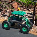 Sunnydaze Rolling Garden Cart with 360-Degree Swivel Seat and Tray