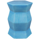 Moonstone Sunnydaze Moderno Geometric Ceramic Decorative Garden Stool - 17.25"