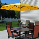 Sunnydaze Aluminum Outdoor Patio Umbrella with Tilt and Crank