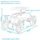 Sunnydaze Rolling Garden Cart with Work Seat and Basket