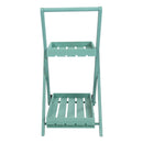 Sunnydaze 2-Tiered Flower Garden Cart - 34” H - Robin Egg Blue