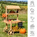 Sunnydaze Country Market Flower Cart Display Stand - 49.25” H