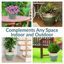 Sunnydaze Studio Glazed Ceramic Planter with Drainage