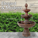 Sunnydaze Flower Blossom Outdoor Electric 3-Tier Water Fountain - 43" H