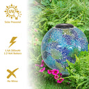 Sunnydaze Glass Mosaic Solar Garden Gazing Globe - 10"