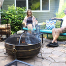 Sunnydaze Cauldron Outdoor Fire Pit with Spark Screen