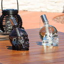 Sunnydaze Grinning Skull Glass Tabletop Torches
