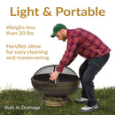 Sunnydaze 30" Cauldron Fire Pit with Spark Screen and Poker