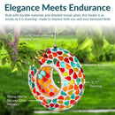 Sunnydaze Mosaic Fly-Through Hanging Bird Feeder