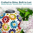 Sunnydaze Glass Mosaic Solar Garden Gazing Globe - 10"