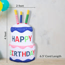 Sunnydaze Happy Birthday Cake Inflatable Outdoor Decoration - 4'