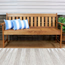 set of 2 blue and white stripped lumbar pillows