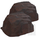 Sunnydaze Polyresin Landscape Rock Cover with Stakes
