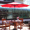 Sunnydaze Aluminum Outdoor Patio Umbrella with Tilt and Crank