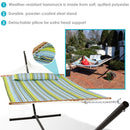 Sunnydaze 2-Person Freestanding Quilted Fabric Hammock with Stand