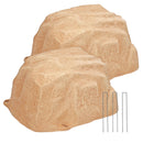 Sunnydaze Polyresin Landscape Rock Cover with Stakes
