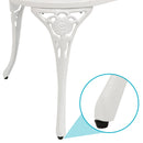 Sunnydaze 2-Person Cast Aluminum Classic Rose Garden Bench - White
