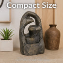 Sunnydaze Cavernous Rock Tiers Indoor Tabletop Fountain - 12"