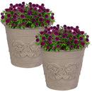 Sunnydaze Arabella Polyresin Outdoor Flowerpot Planter