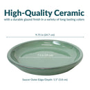 Sunnydaze Set of 4 Glazed Ceramic Planter Saucers