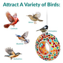 Sunnydaze Mosaic Fly-Through Hanging Bird Feeder