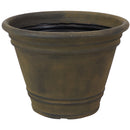 Sunnydaze Franklin Indoor and Outdoor Resin Planter, Sable Finish, 20-Inch Diameter