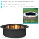 Sunnydaze Heavy-Duty Steel Fire Pit Ring Liner