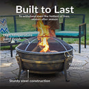 Sunnydaze Cauldron Outdoor Fire Pit with Spark Screen