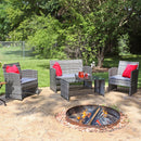 Sunnydaze Ardfield 4-Piece Patio Conversation Set with Cushions