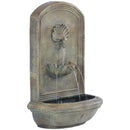 Sunnydaze Seaside Outdoor Wall Fountain, with Electric Submersible Pump 27-Inch Tall
