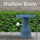 Sunnydaze Glazed Ceramic Outdoor Bird Bath