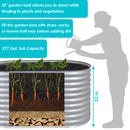 Sunnydaze Stackable Galvalume Steel Raised Garden Bed - Oval