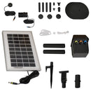 Sunnydaze Solar Pump and Solar Panel Kit With Battery Pack and LED Light, 66 GPH, 36-Inch Lift