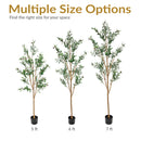 Sunnydaze Realistic Faux Olive Tree in Pot with Silk Leaves