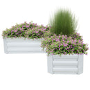 Sunnydaze Galvanized Steel L-Shaped Raised Garden Bed